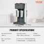 Milkshake Maker Mixer Machine Double Head Stainless Steel Drink Blender