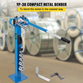 Compact Bender Metal Manual Floor Type 7 Dies 1-3"  Fabrication Metal Pedestal Solid Handle Telescoping Mountable 117.2cm