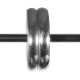 Double Rod Curtain Rods, 36-72 inches(3-6ft) Adjustable Length, Black Double Curtain Rods with Round Finials, 1" and 3/4"