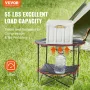 Folding Camping Table, Outdoor Portable Side Tables, Lightweight Fold Up Table, 600D Oxford Fabric & Steel Ultra Compact Work Ta