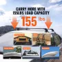 Universal Roof Rack Cross Bars, Aluminum Roof Rack Crossbars, Fit Roof without Side Rail, 70.3 kg Load Capacity, Adjustable Bare