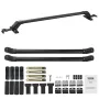 Universal Roof Rack Cross Bars, Aluminum Roof Rack Crossbars, Fit Roof without Side Rail, 70.3 kg Load Capacity, Adjustable Bare