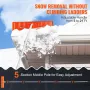 Snow Roof Rake, 63.5 cm Plastic Blade Snow Removal Tool, 640.1 cm Reach Aluminium Handle, Superior Roof Shovel with Anti-Slip Ha