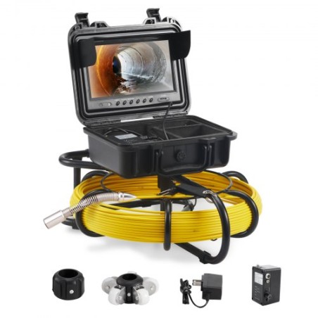 Sewer Camera Pipe Inspection Camera 9-inch 720p Screen Pipe Camera 165 ft