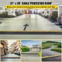 3 Channel Rubber Cable Protector Ramp 94.5x50x8 cm Heavy Duty Cable Wire Cord Cover Ramp Speed Bump Driveway Hose Cable Ramp Pro