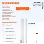 Snow Raof Rake, 25 "Blade Snow Removal Tool, 21ft Reach