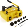 10 Ton Hydraulic Knockout Punch Kit, 1/2" to 2" Conduit Hole Cutter Set, KO Tool Kits with Puncher 6 Piece, Metal Sheet Driver