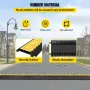 3 Channel Rubber Cable Protector Ramp 94.5x50x8 cm Heavy Duty Cable Wire Cord Cover Ramp Speed Bump Driveway Hose Cable Ramp Pro