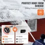 Snow Roof Rake, 914.4 cm Reach Aluminium Roof Shovel with Slide Cloth, Premium 48.3 cm Blade Snow Removal Tool, Safe on Roof wit