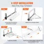 Snow Roof Rake, 914.4 cm Reach Aluminium Roof Shovel with Slide Cloth, Premium 48.3 cm Blade Snow Removal Tool, Safe on Roof wit