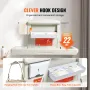 Vægmonteret baby skiftestation, vandret foldbar