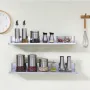 21.8 x 76.2 cm Stainless Steel Shelf, Wall Mounted Floating Shelving with Backsplash, 20 kg Load Capacity Commercial Shelves, He