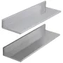8.6 "x 30" hylde i rustfrit stål, vægmonteret flydende hylder