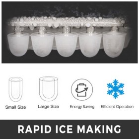 le Ice Maker Countertop Bullet Ice 12KG(26LB)/24 H 2 Cube Size LCD Screen with Ice Scoop