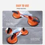 Glass Suction Cup, 11.9 cm 2 Pack 149.7 kg Load Capacity, Vacuum Suction Cup with Aluminum Handle, Heavy Duty Industrial Suction