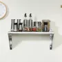 30.5 x 91.4 cm Stainless Steel Shelf, Wall Mounted Floating Shelving with Brackets, 113.4 kg Load Capacity Commercial Shelves, H