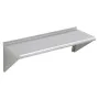 30.5 x 91.4 cm Stainless Steel Shelf, Wall Mounted Floating Shelving with Brackets, 113.4 kg Load Capacity Commercial Shelves, H