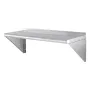 30.5 x 91.4 cm Stainless Steel Shelf, Wall Mounted Floating Shelving with Brackets, 113.4 kg Load Capacity Commercial Shelves, H