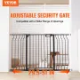 Baby Gate, 29.5"-51" Extra Wide, 30" High, Dog Gate for Stairs Doorways and House, Easy Step Walk Thru Auto Close Child Gate Pet