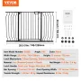 Baby Gate, 29.5"-51" Extra Wide, 30" High, Dog Gate for Stairs Doorways and House, Easy Step Walk Thru Auto Close Child Gate Pet