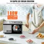 1.9 L Automatic Ice Cream Machine Electric Yogurt Gelato Make Silver