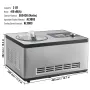 1.9 L Automatic Ice Cream Machine Electric Yogurt Gelato Make Silver