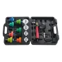 14 pcs Universal Radiator Pressure Tester Kit, Coolant Pressure Tester Kit with Manual Pump and Color-coded Steel Test Cap Adapt