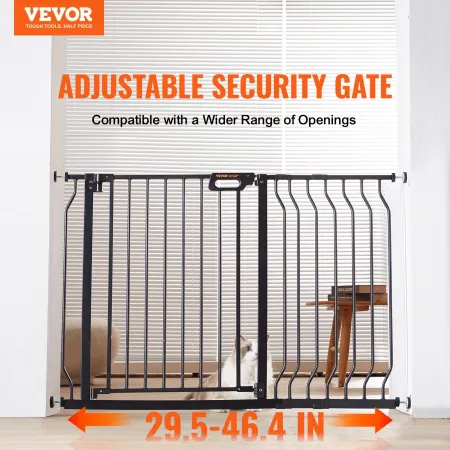 Baby Gate, 74.9 cm-122.9 cm Extra Wide, 76.2 cm High, Dog Gate for Stairs Doorways and House, Easy Step Walk Thru Auto Close Chi