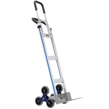 Stair Climbing Cart, 550 lbs Load Capacity, Aluminum Hand Truck Dolly with Dual Handles, Integrated Frame & Nonslip Rubber