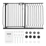 Baby Gate, 74.9 cm-122.9 cm Extra Wide, 76.2 cm High, Dog Gate for Stairs Doorways and House, Easy Step Walk Thru Auto Close Chi