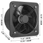 12 tommer industriel ventilationsekstraktor Metal Axial
