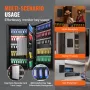 200-Key Cabinet Key Lock Box med justerbare stativer og
