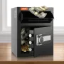 1.7 Cub Depository Safe, Deposit Safe with Drop Slot, Electronic Code Lock and 2 Emergency Keys, 17.71'' x 13.77'' x 13.77'' Bus