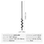 Auger Drill Bit til plantning, 1,6 x 16,5 tommer Garden Auger