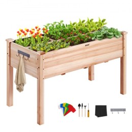 Træ hævet have seng planter boks 47.2x22.8x30 "blomster grøntsag urt