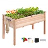Træ hævet have seng planter boks 47.2x22.8x30 "blomster grøntsag urt