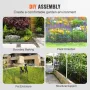 Garden Fence, No Dig Fence 731.5 cm (H)x 396.2 cm(L) Animal Barrier Fence, Underground Decorative Garden Fencing with 5.1 cm Spi