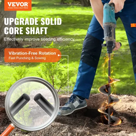 Auger Drill Bits til plantesæt med 2, Garden Auger Drill Bit