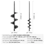 Auger Drill Bits til plantesæt med 2, Garden Auger Drill Bit