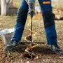 Auger Drill Bits til plantesæt med 2, Garden Auger Drill Bit
