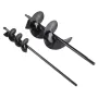 Auger Drill Bits for Planting Set of 2, Garden Auger Drill Bit, Spiral Drill Bit for Post Hole Digger, Bulbs Planting & Holes Di