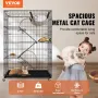 Catio, 4-lags store kattebure indendørs, aftagelig metal