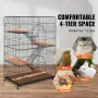 Catio, 4-lags store kattebure indendørs, aftagelig metal