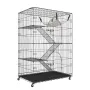 Catio, 4-lags store kattebure indendørs, aftagelig metal