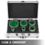 6PCS Diamond Holesaw Set 20/25/40/45/50/68mm Diamond Hole Saw Set, M14 thread Portable Stoneware Point-accurate Hole Saw Cutter 