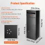 Package Delivery Boxes for Outside 35.3 x29.5x106.7 cm, Galvanized Steel Delivery Box for Packages With Coded Lock, Anti-theft B