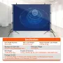 365.7 x 304.8 cm Heavy Duty Backdrop Stand, Height Adjustable Photography Backdrop Stand, Background Support System with 6 Clamp