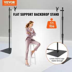 10ft x 10ft Pipe and Drape Kit, Heavy Duty Backdrop Stand with Carbon Steel Base, Adjustable Backdrop Support with 6 Clamps and