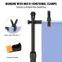 304.8 x 304.8 cm Pipe and Drape Kit, Heavy Duty Backdrop Stand with Carbon Steel Base, Adjustable Backdrop Support with 6 Clamps