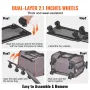 Cat Carrier with Wheels, Airline Approved Rolling Pet Carrier with Telescopic Handle and Shoulder Strap, Dog Carrier with Wheels